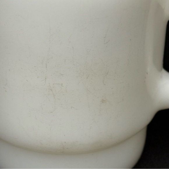 Mid Century Modern Anchor Hocking Fire-King White Milk Glass Mug - Picture 6 of 8